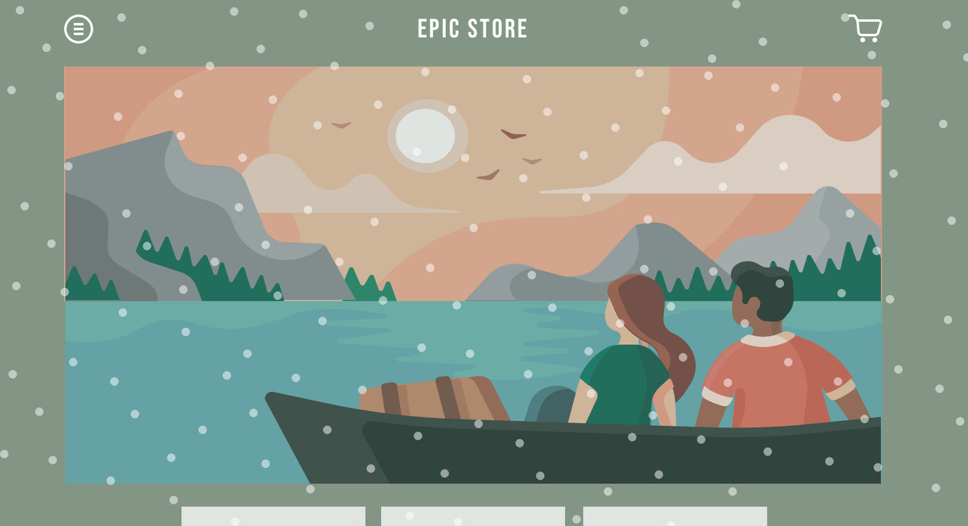 Add a snowfall effect to my store